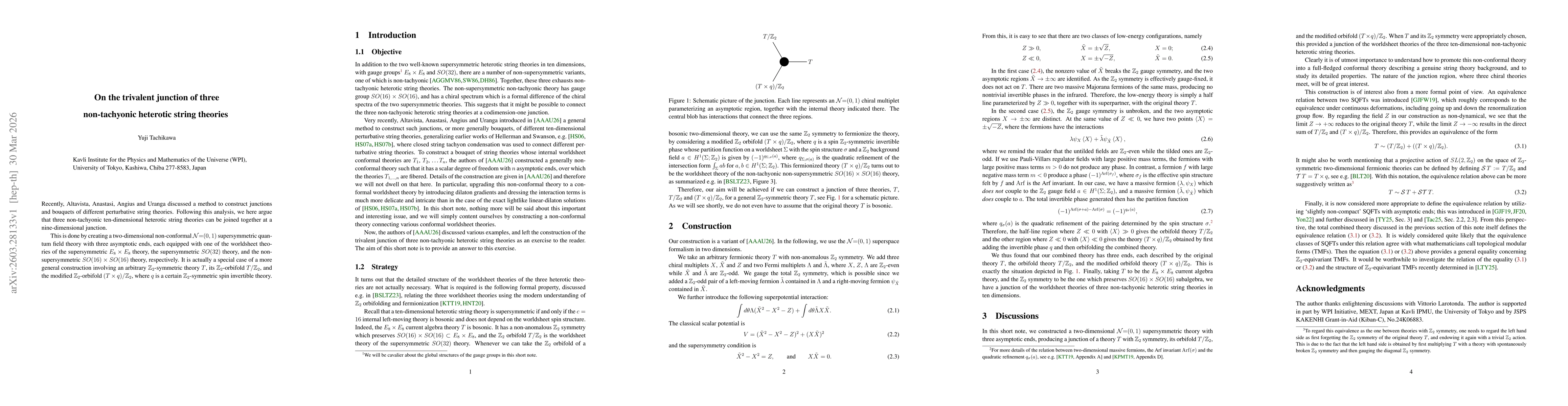 Thumbnail for On the trivalent junction of three non-tachyonic heterotic string theories