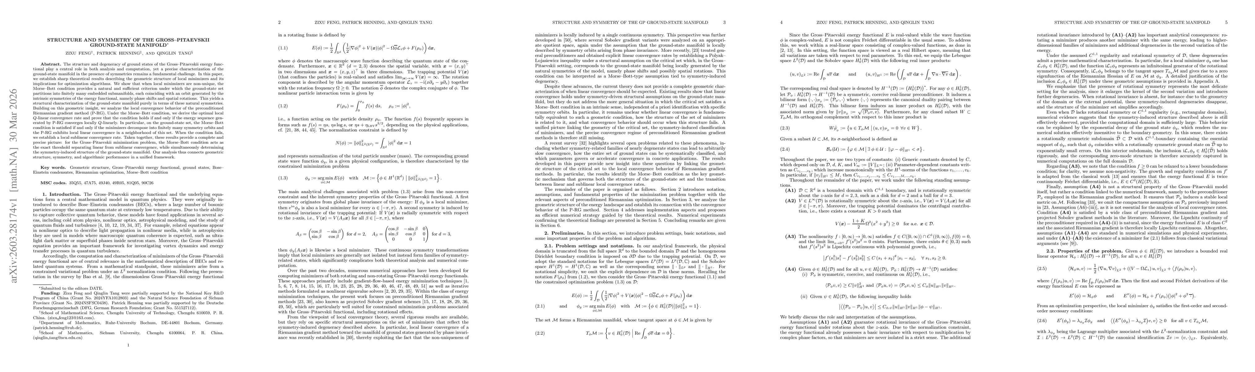 Thumbnail for Structure and symmetry of the Gross-Pitaevskii ground-state manifold