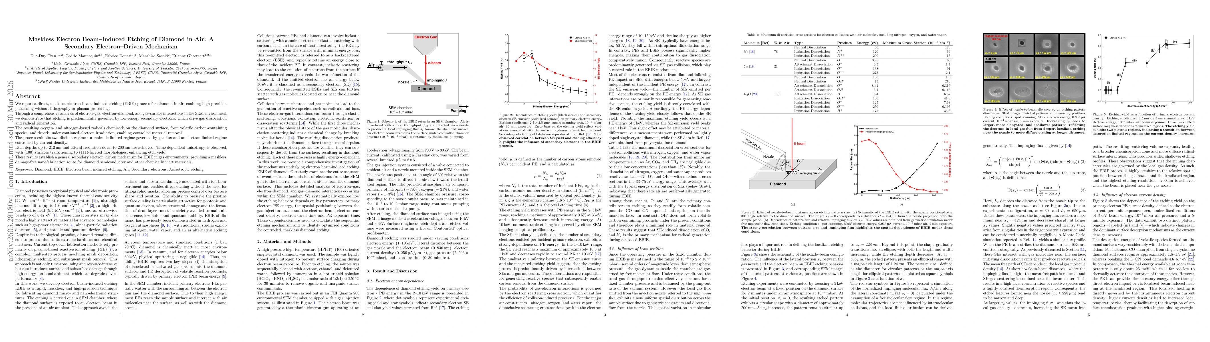 Thumbnail for Maskless Electron Beam-Induced Etching of Diamond in Air: A Secondary Electron-Driven Mechanism