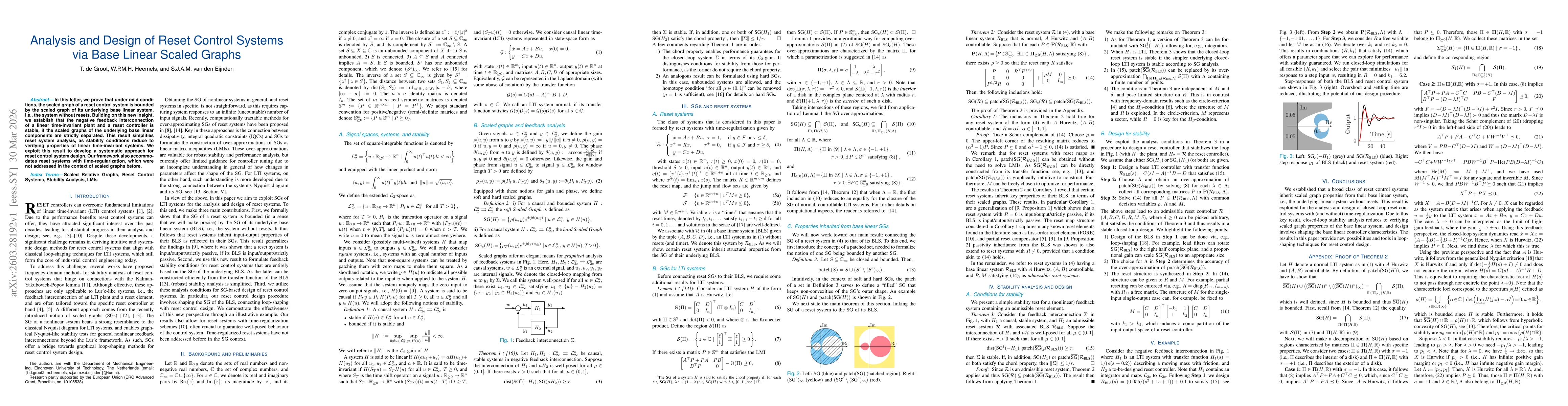 Thumbnail for Analysis and Design of Reset Control Systems via Base Linear Scaled Graphs