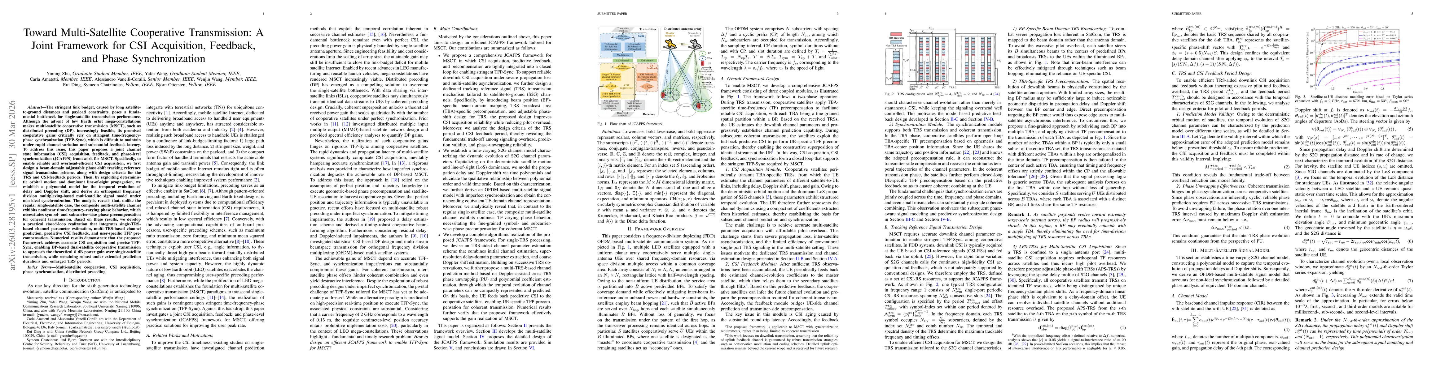 Thumbnail for Toward Multi-Satellite Cooperative Transmission: A Joint Framework for CSI Acquisition, Feedback, and Phase Synchronization