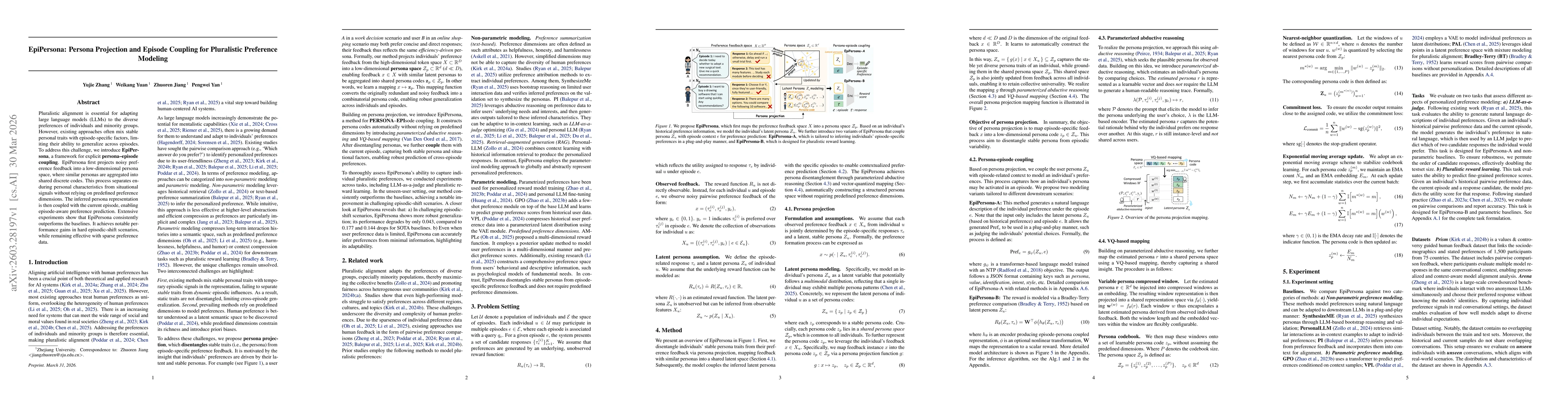 Thumbnail for EpiPersona: Persona Projection and Episode Coupling for Pluralistic Preference Modeling