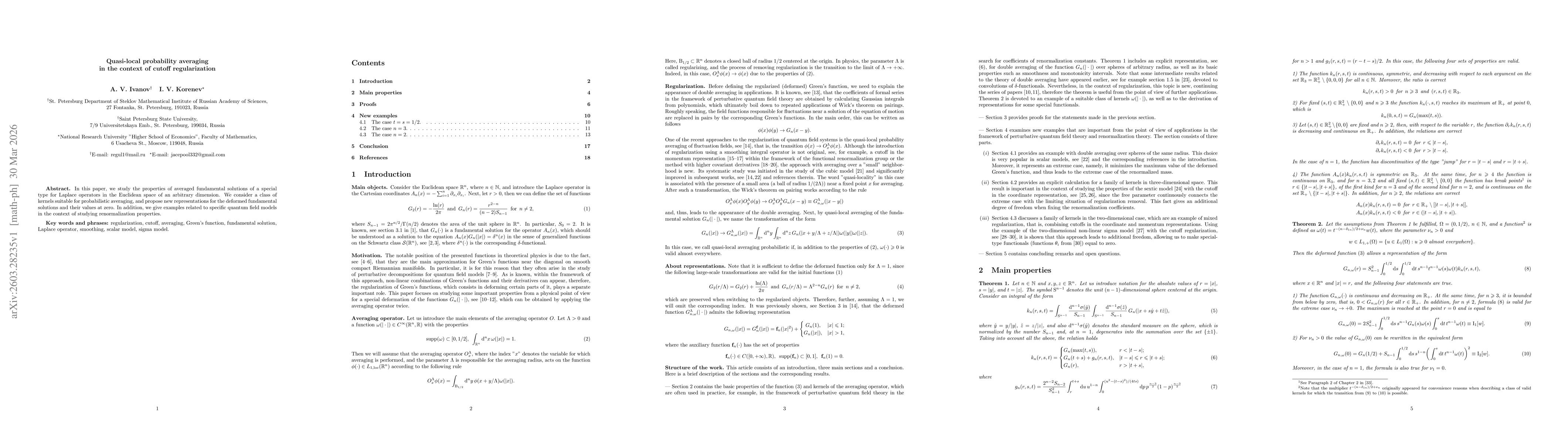Thumbnail for Quasi-local probability averaging in the context of cutoff regularization
