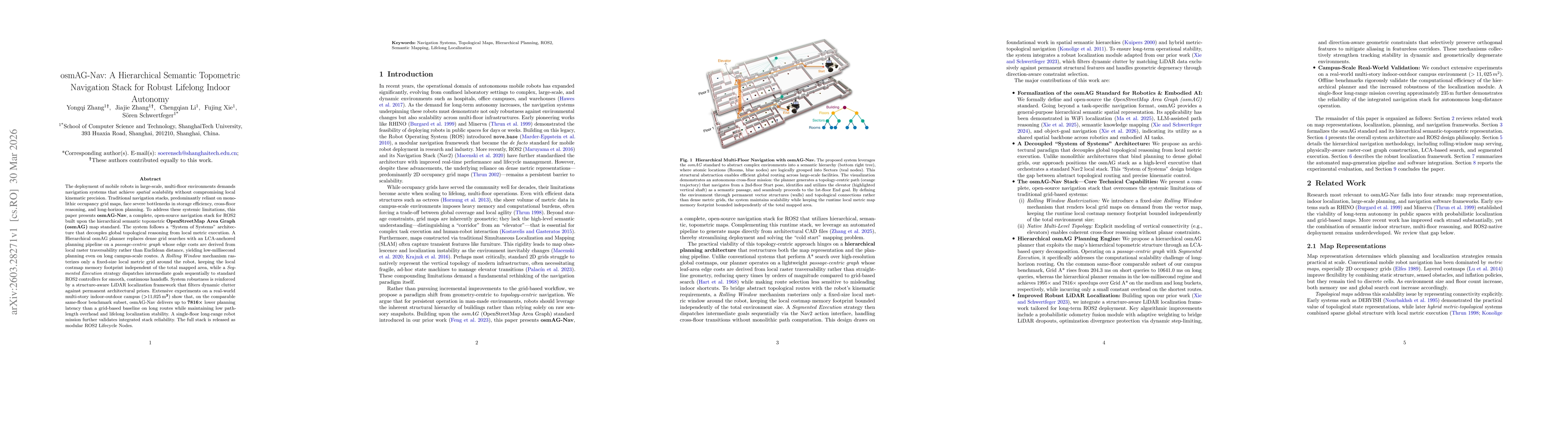 Thumbnail for osmAG-Nav: A Hierarchical Semantic Topometric Navigation Stack for Robust Lifelong Indoor Autonomy