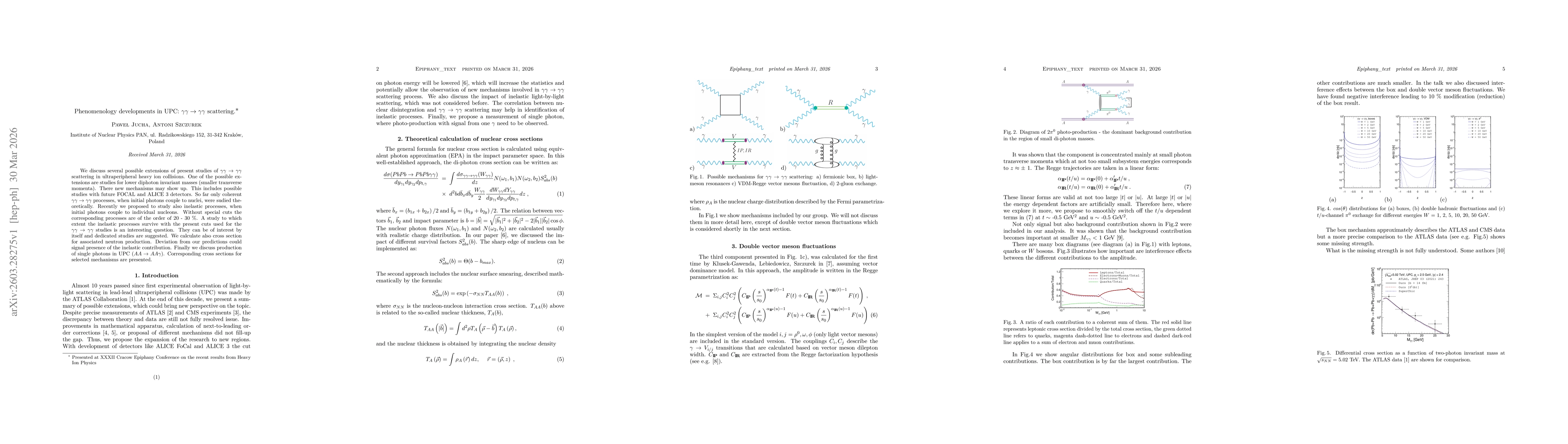 Thumbnail for Phenomenology developments in UPC: $γγ\to γγ$ scattering