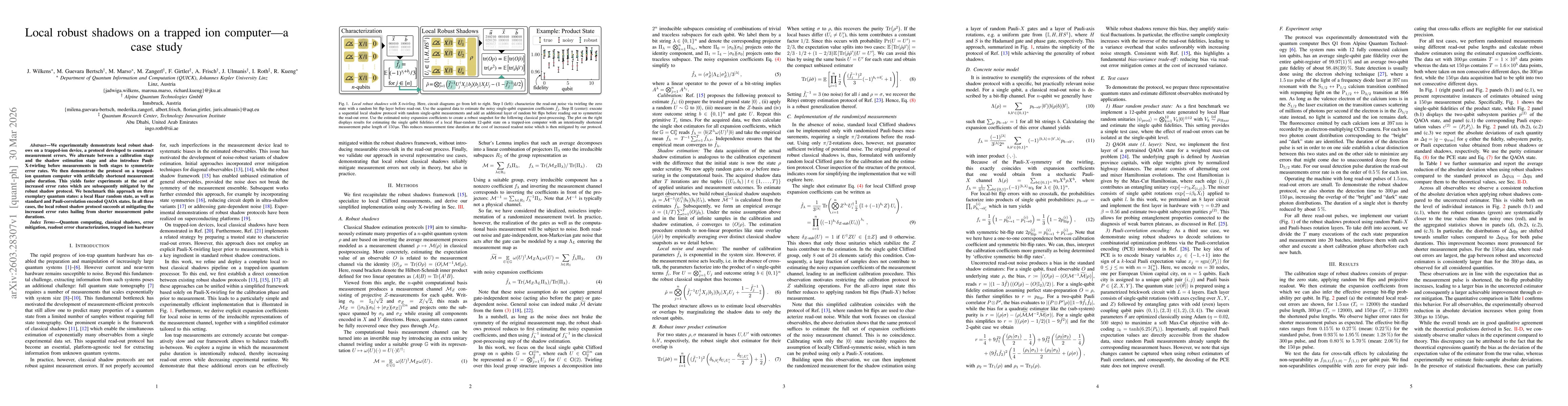 Thumbnail for Local robust shadows on a trapped ion computer -- a case study
