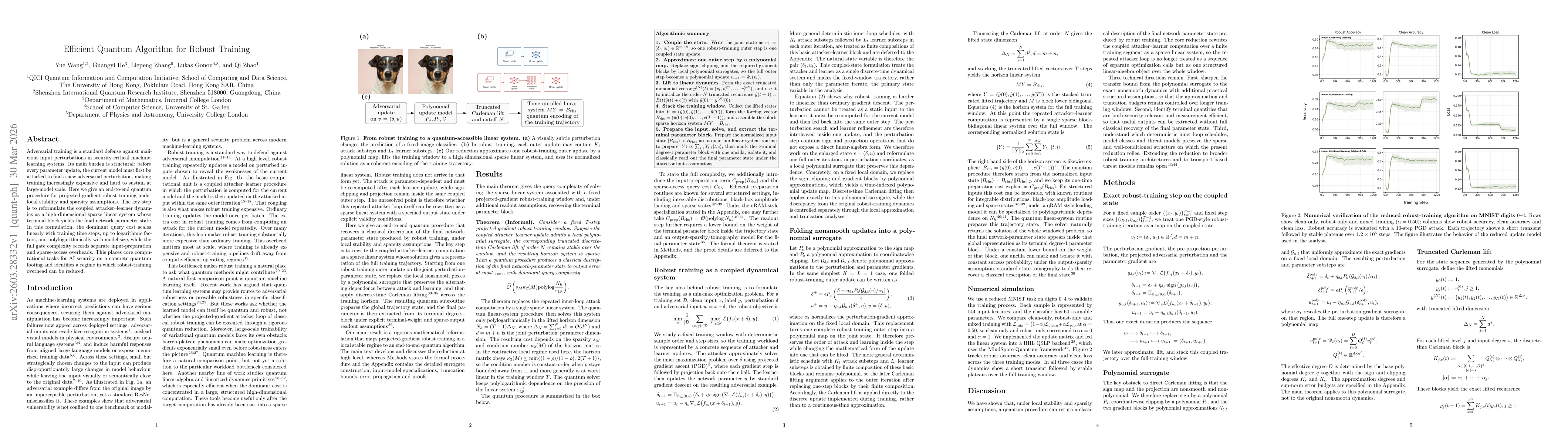 Thumbnail for Efficient Quantum Algorithm for Robust Training