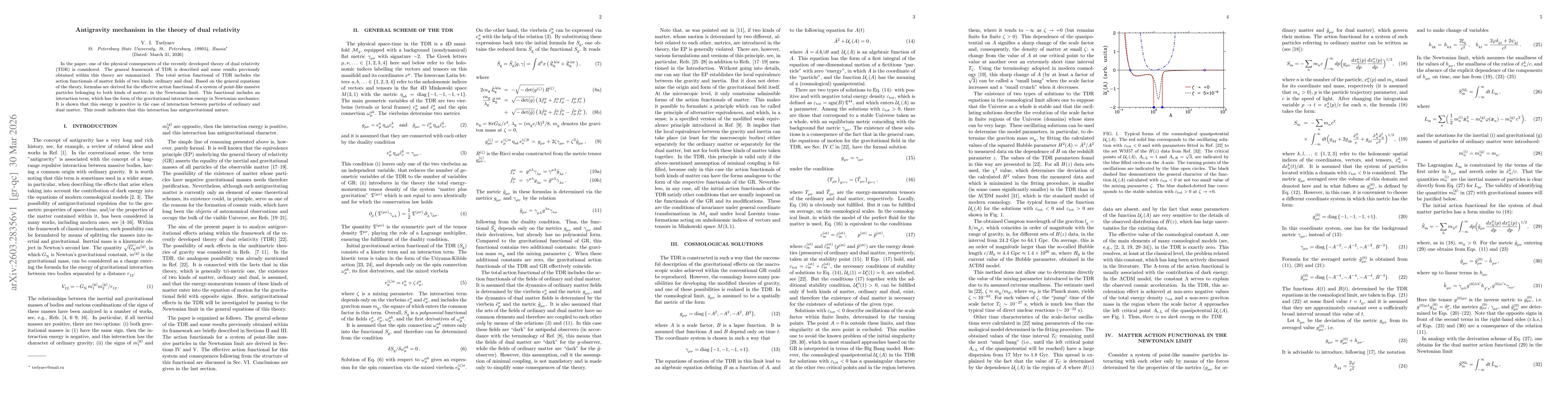 Thumbnail for Antigravity mechanism in the theory of dual relativity
