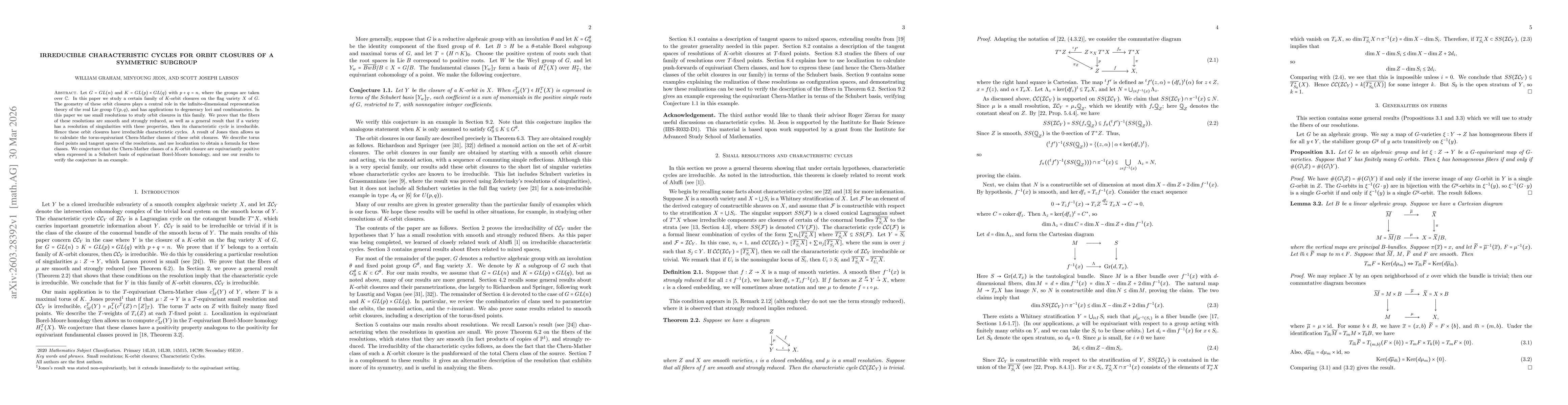 Thumbnail for Irreducible Characteristic Cycles for Orbit Closures of a Symmetric Subgroup