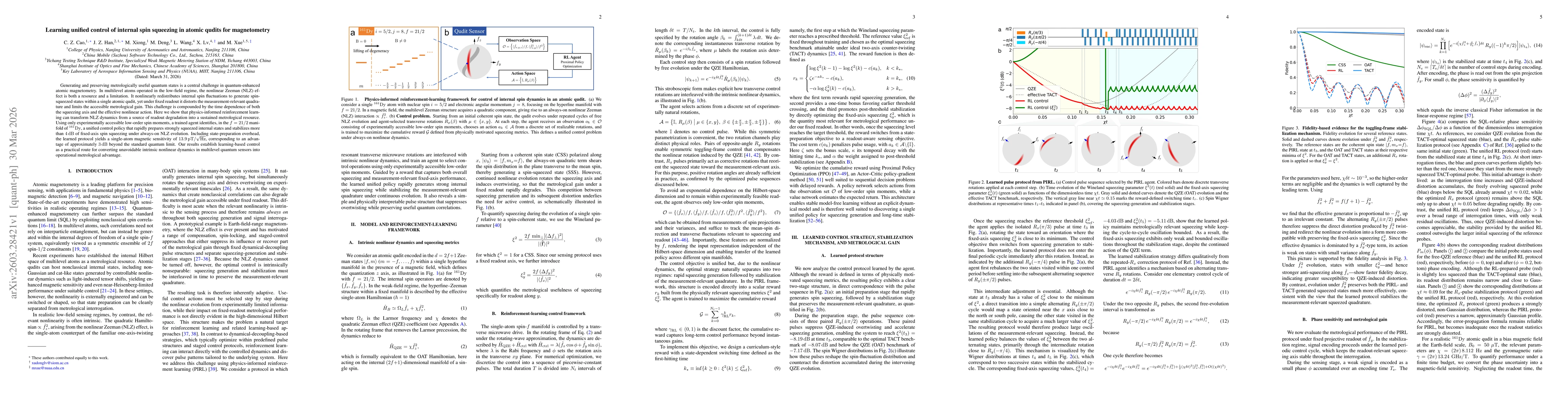 Thumbnail for Learning unified control of internal spin squeezing in atomic qudits for magnetometry