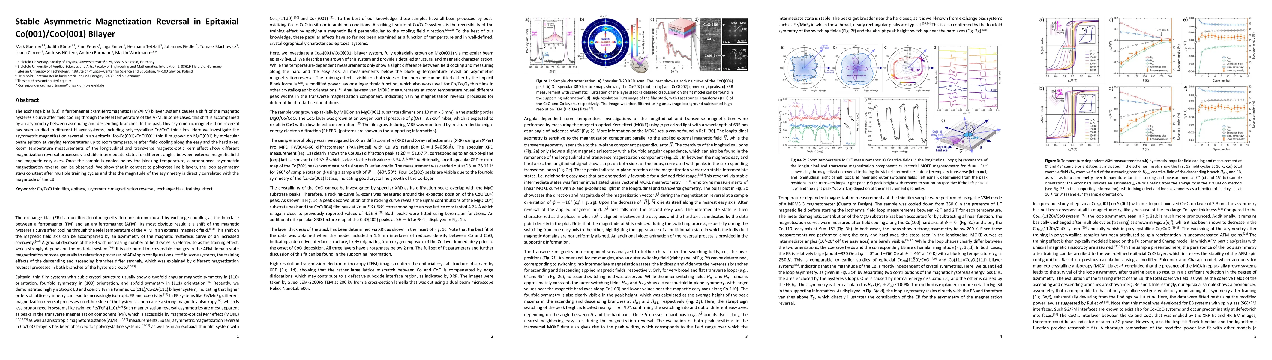 Thumbnail for Stable Asymmetric Magnetization Reversal in Epitaxial Co(001)/CoO(001) Bilayer