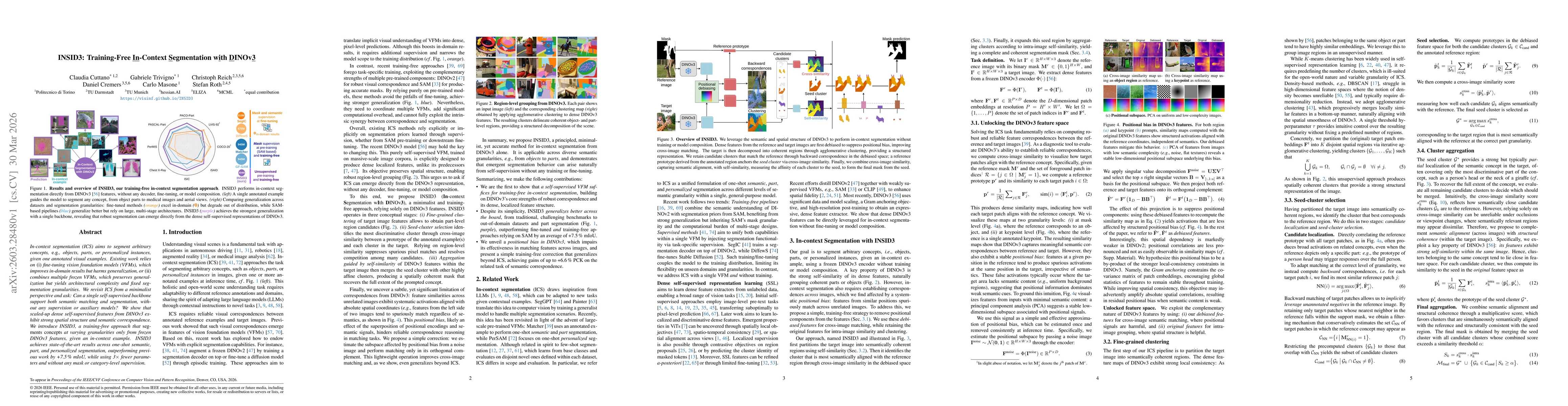 Thumbnail for INSID3: Training-Free In-Context Segmentation with DINOv3