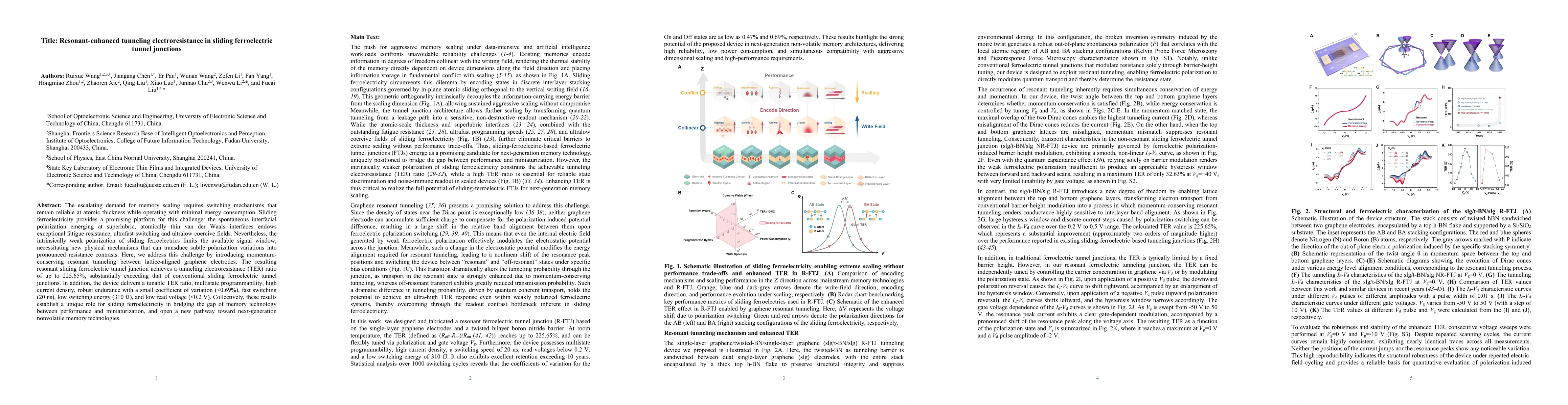 Thumbnail for Resonant-enhanced tunneling electroresistance in sliding ferroelectric tunnel junctions