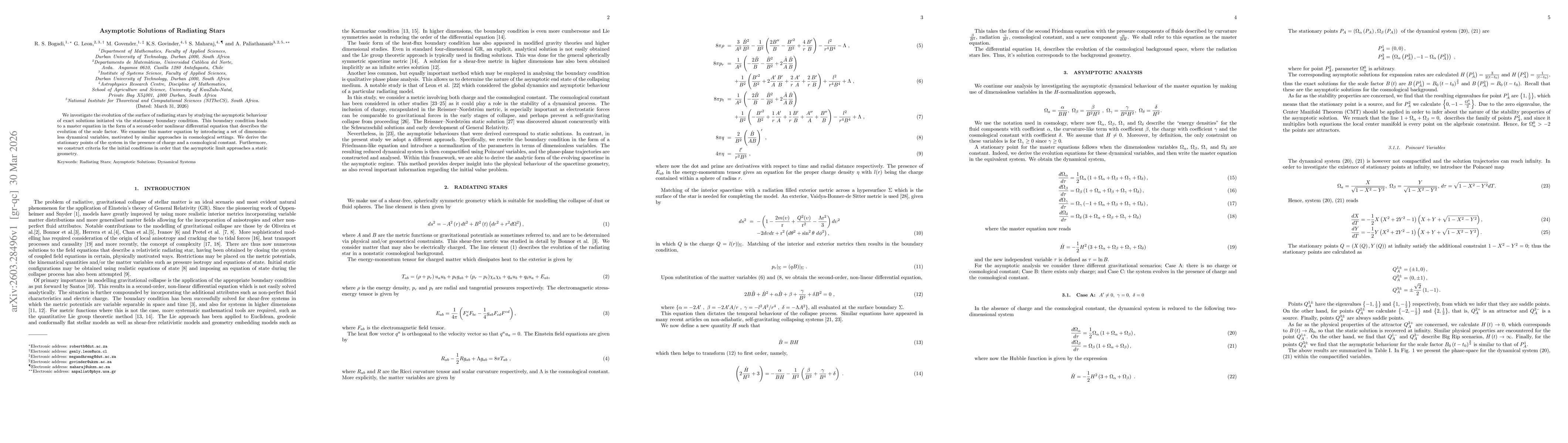 Thumbnail for Asymptotic Solutions of Radiating Stars