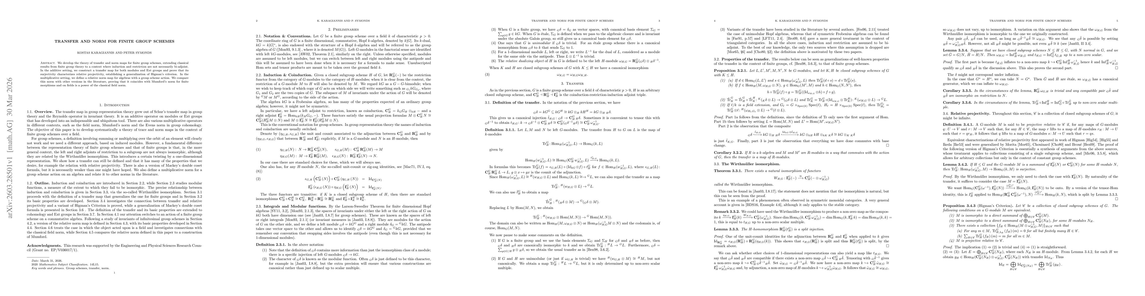 Thumbnail for Transfer and Norm for Finite Group Schemes