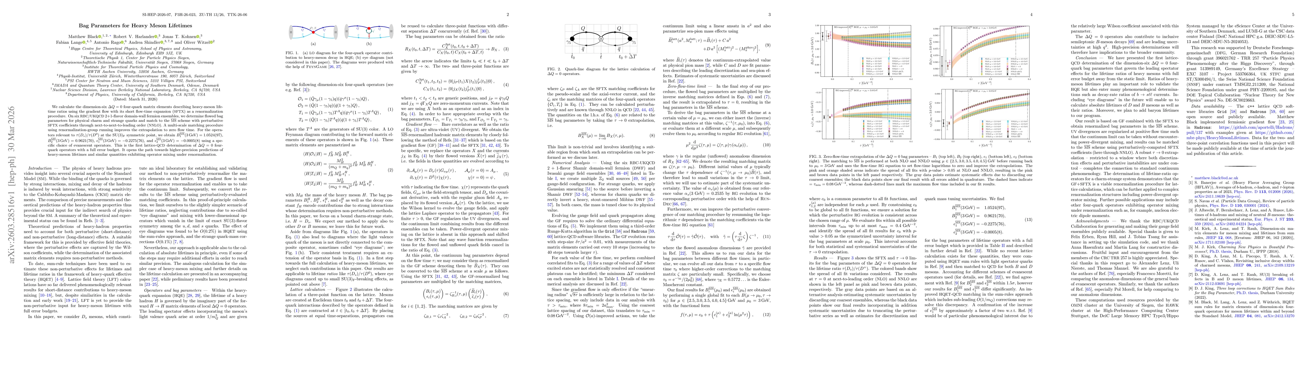 Thumbnail for Bag Parameters for Heavy Meson Lifetimes