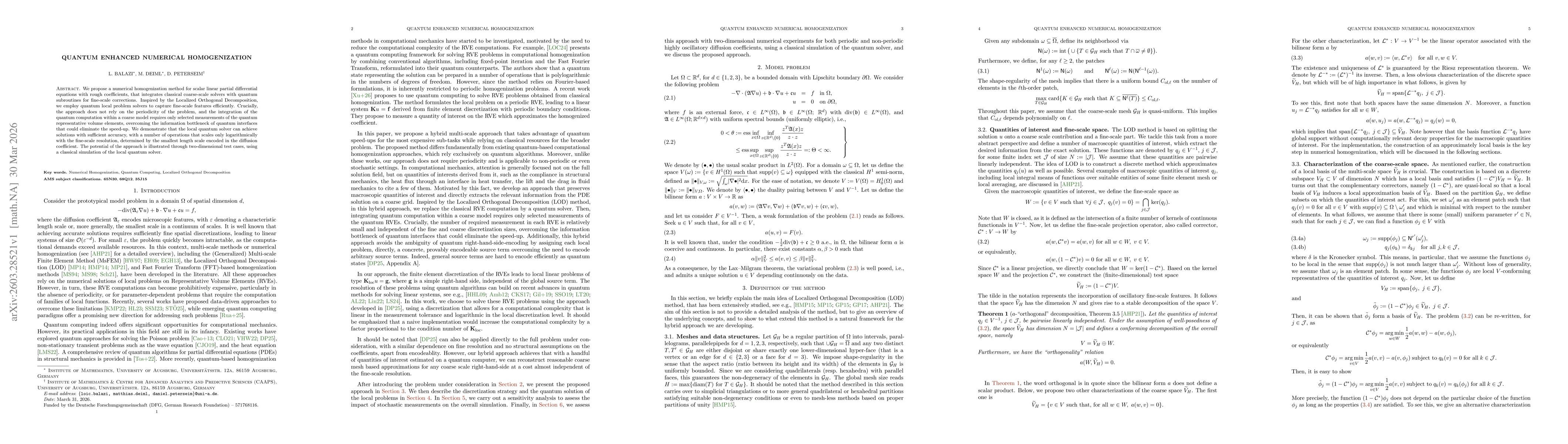 Thumbnail for Quantum Enhanced Numerical Homogenization