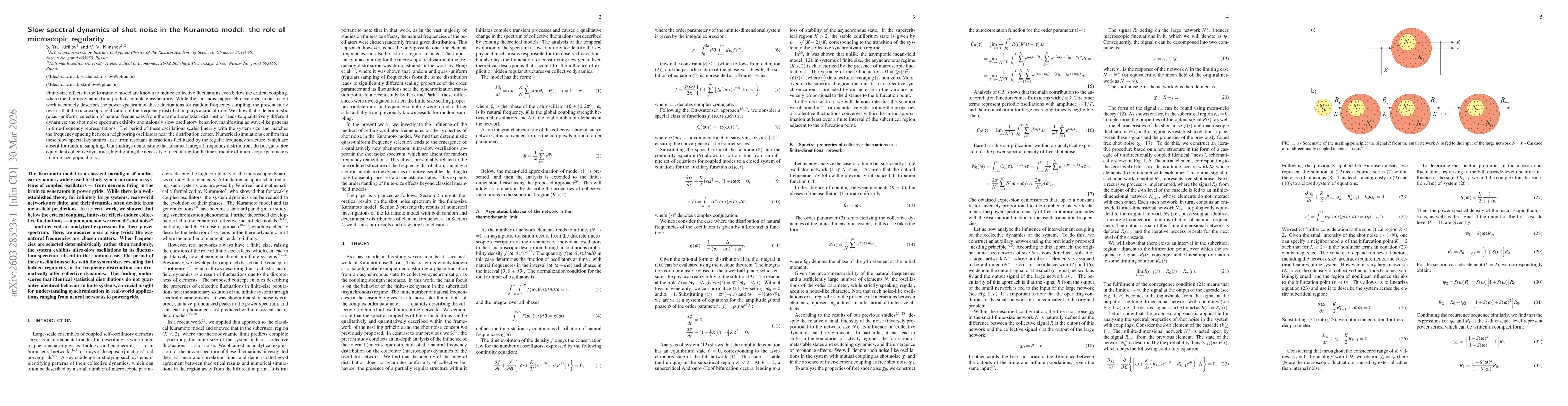 Thumbnail for Slow spectral dynamics of shot noise in the Kuramoto model: the role of microscopic regularity
