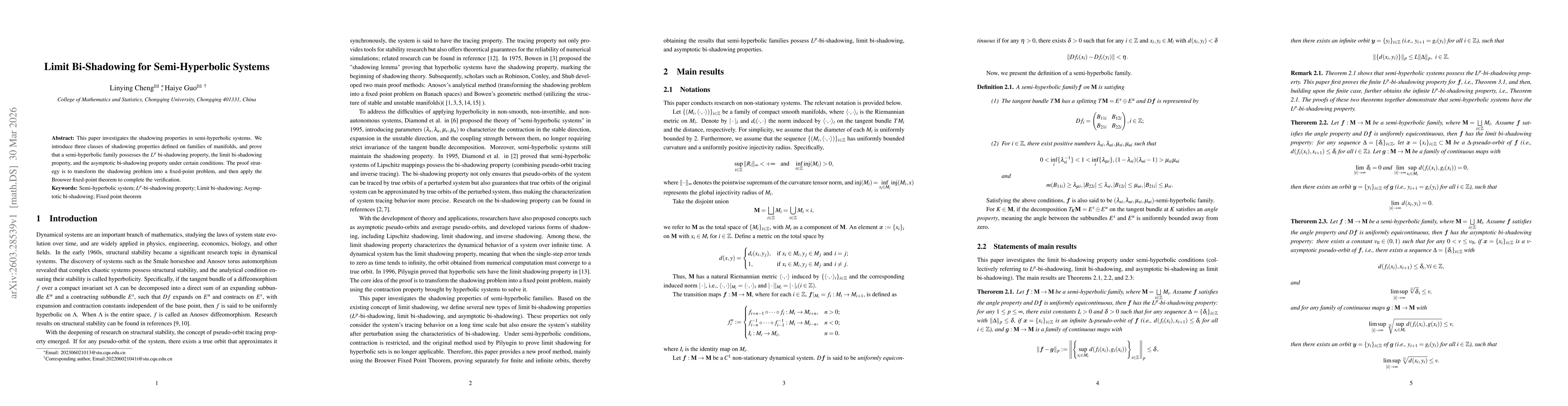 Thumbnail for Limit Bi-Shadowing for Semi-Hyperbolic Systems