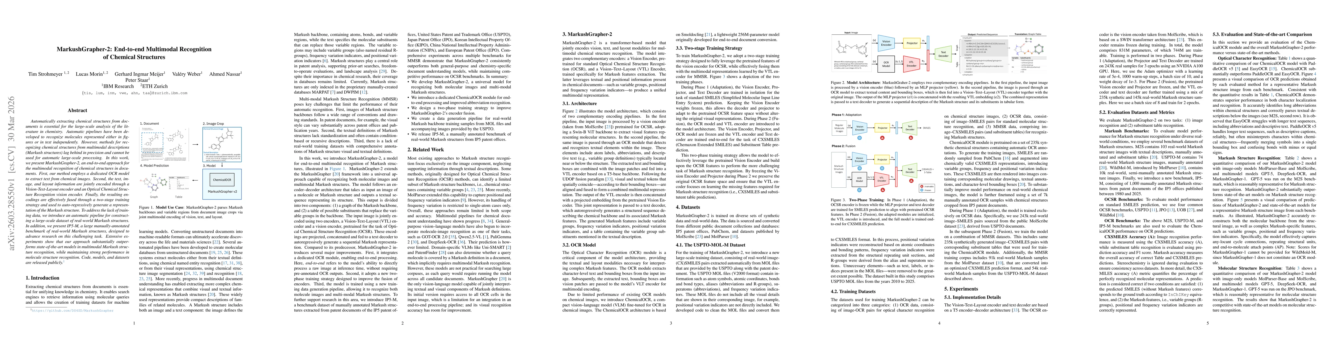 Thumbnail for MarkushGrapher-2: End-to-end Multimodal Recognition of Chemical Structures