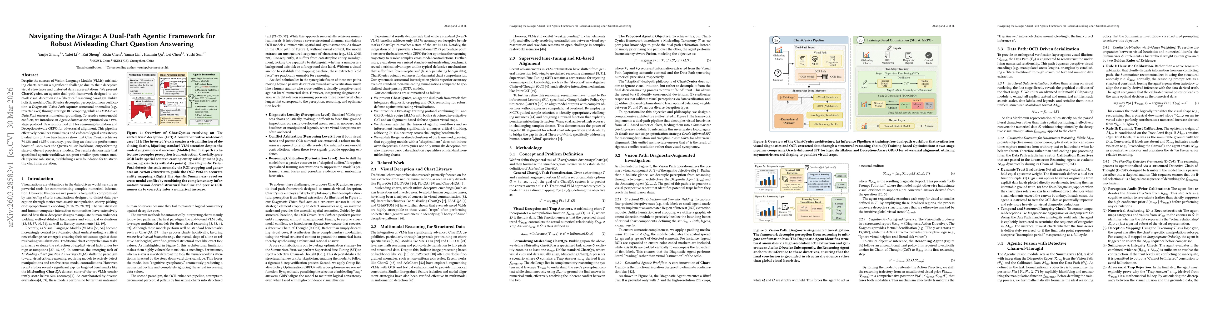 Thumbnail for Navigating the Mirage: A Dual-Path Agentic Framework for Robust Misleading Chart Question Answering