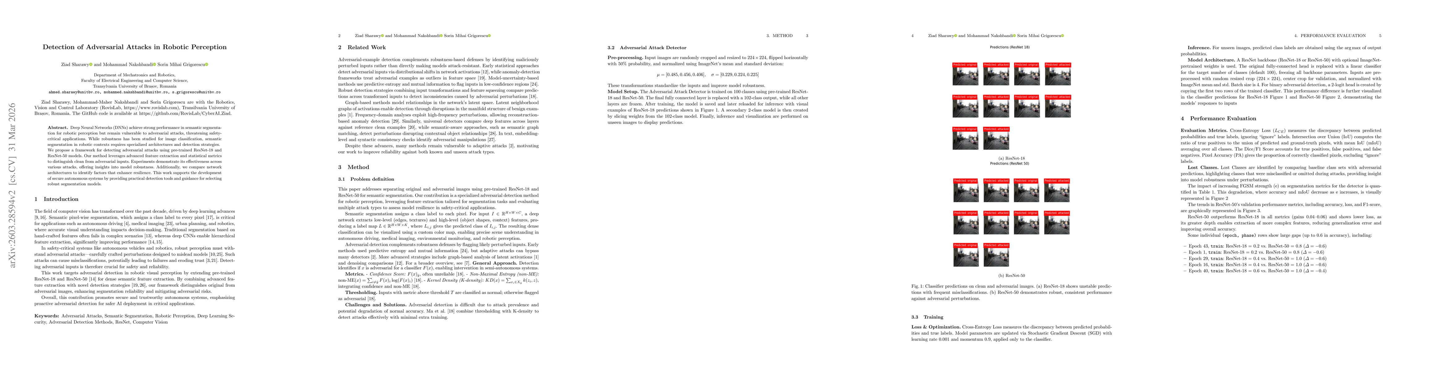 Thumbnail for Detection of Adversarial Attacks in Robotic Perception