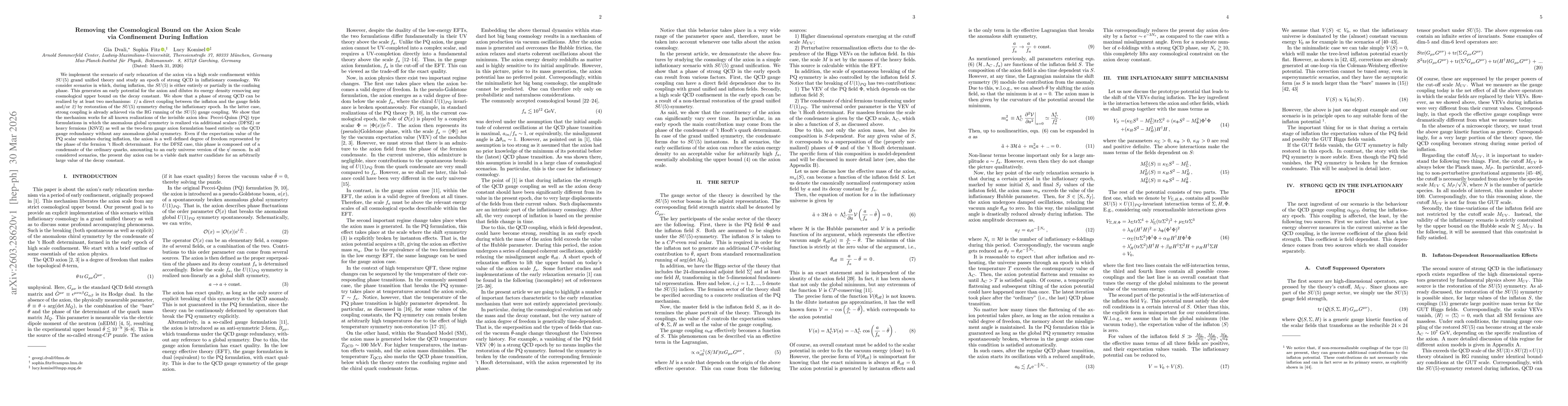 Thumbnail for Removing the Cosmological Bound on the Axion Scale via Confinement During Inflation