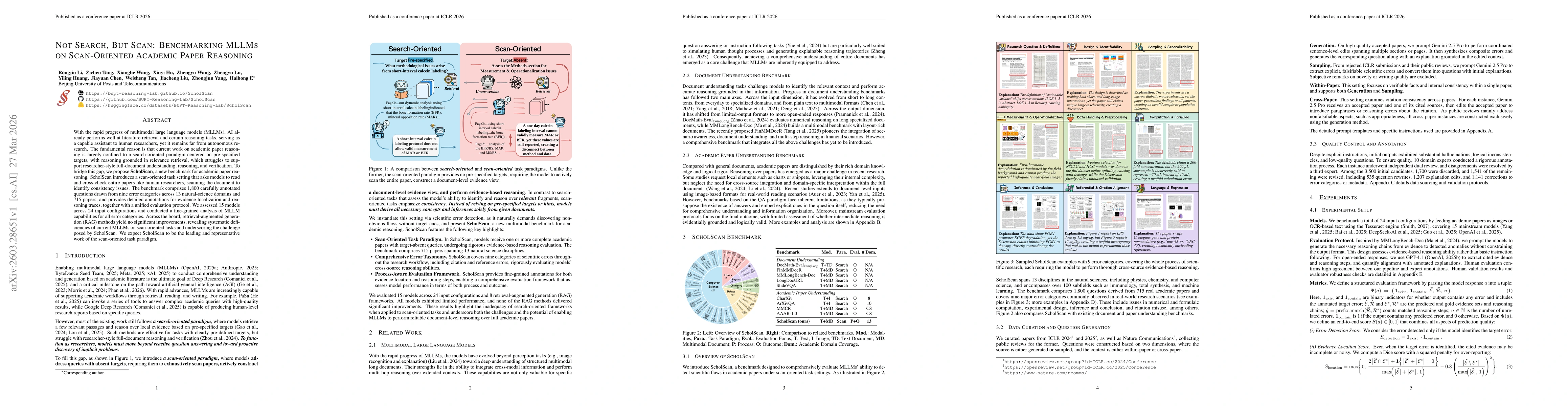 Thumbnail for Not Search, But Scan: Benchmarking MLLMs on Scan-Oriented Academic Paper Reasoning