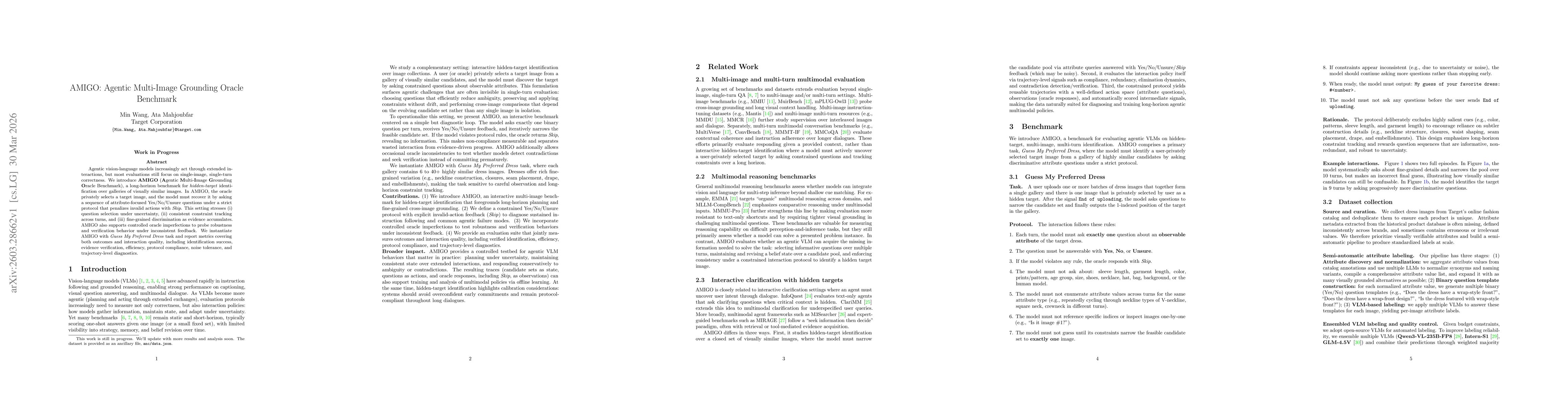 Thumbnail for AMIGO: Agentic Multi-Image Grounding Oracle Benchmark