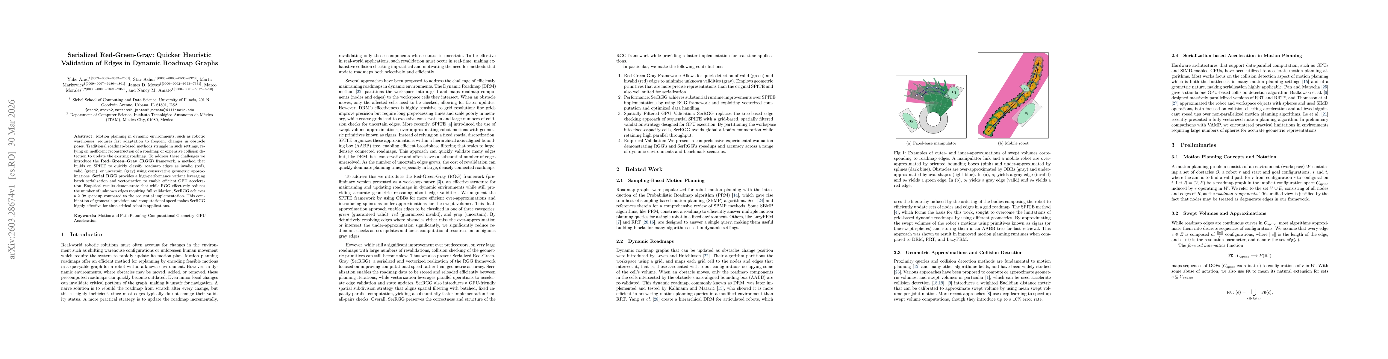 Thumbnail for Serialized Red-Green-Gray: Quicker Heuristic Validation of Edges in Dynamic Roadmap Graphs
