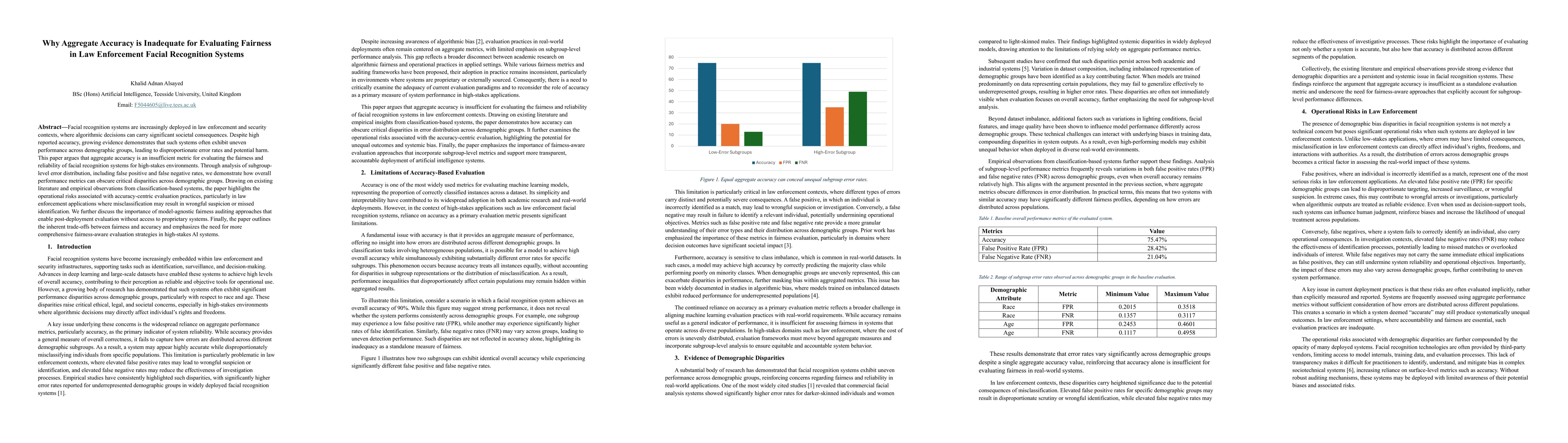 Thumbnail for Why Aggregate Accuracy is Inadequate for Evaluating Fairness in Law Enforcement Facial Recognition Systems