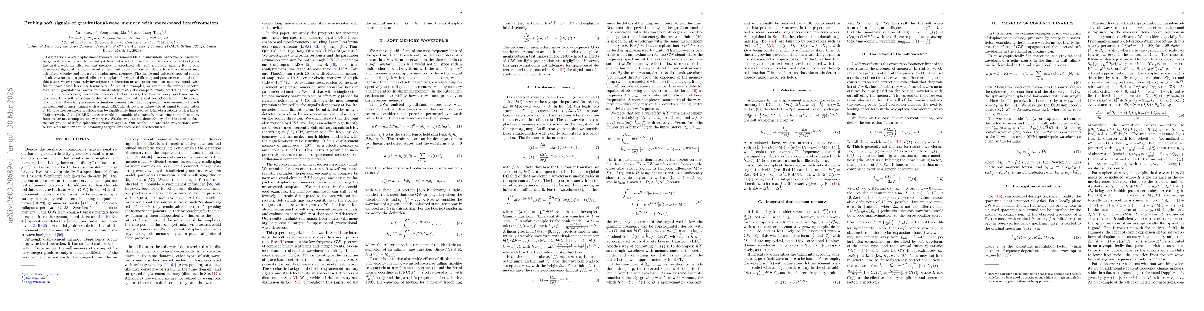 Thumbnail for Probing soft signals of gravitational-wave memory with space-based interferometers