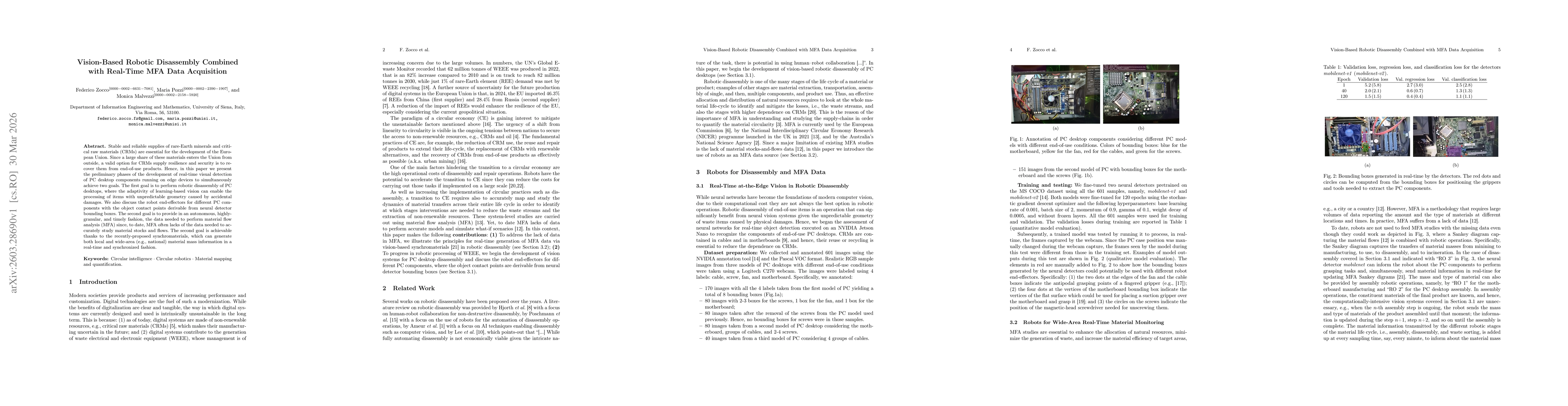 Thumbnail for Vision-Based Robotic Disassembly Combined with Real-Time MFA Data Acquisition