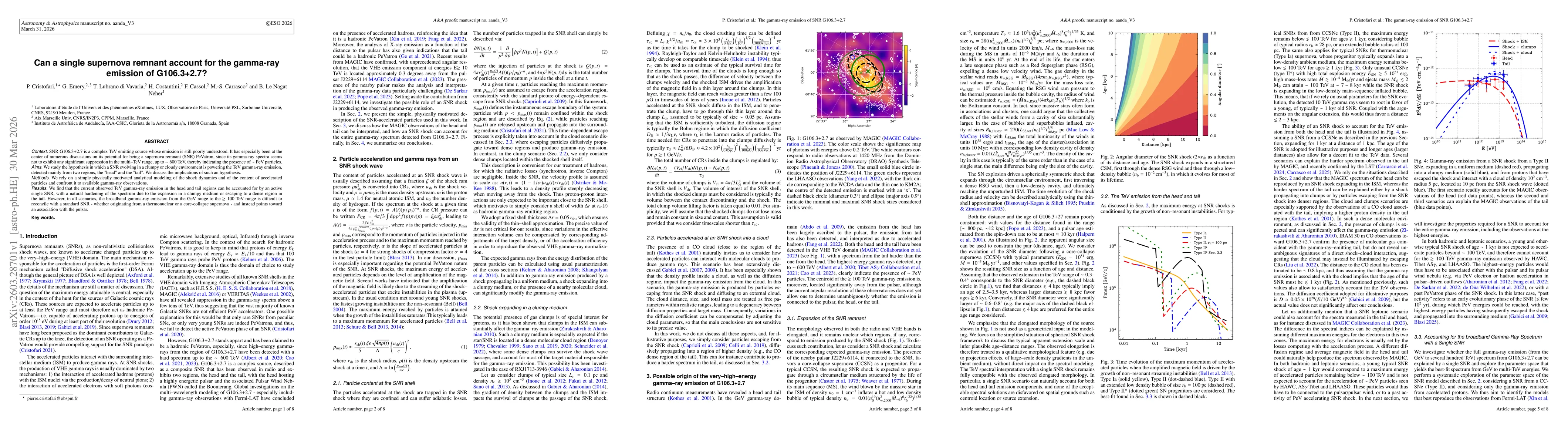 Thumbnail for Can a single supernova remnant account for the gamma-ray emission of G106.3+2.7?