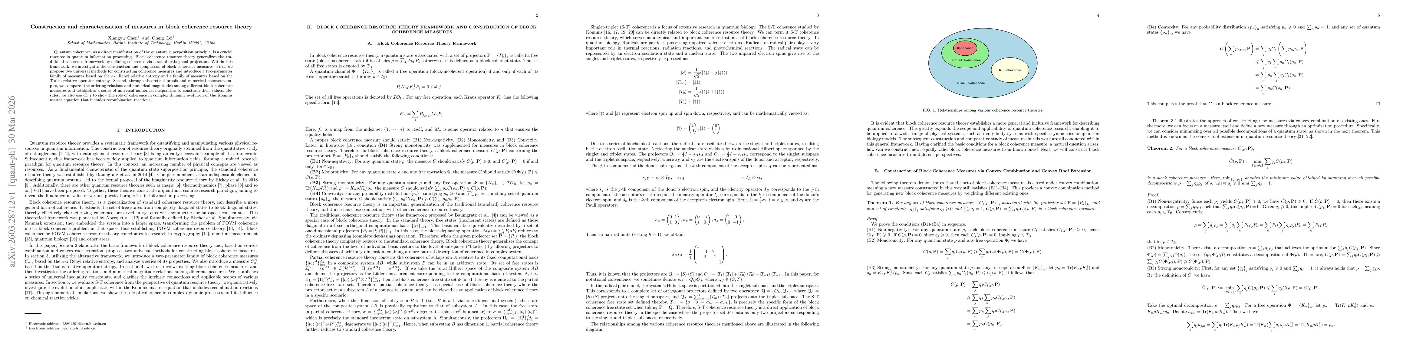 Thumbnail for Construction and characterization of measures in block coherence resource theory