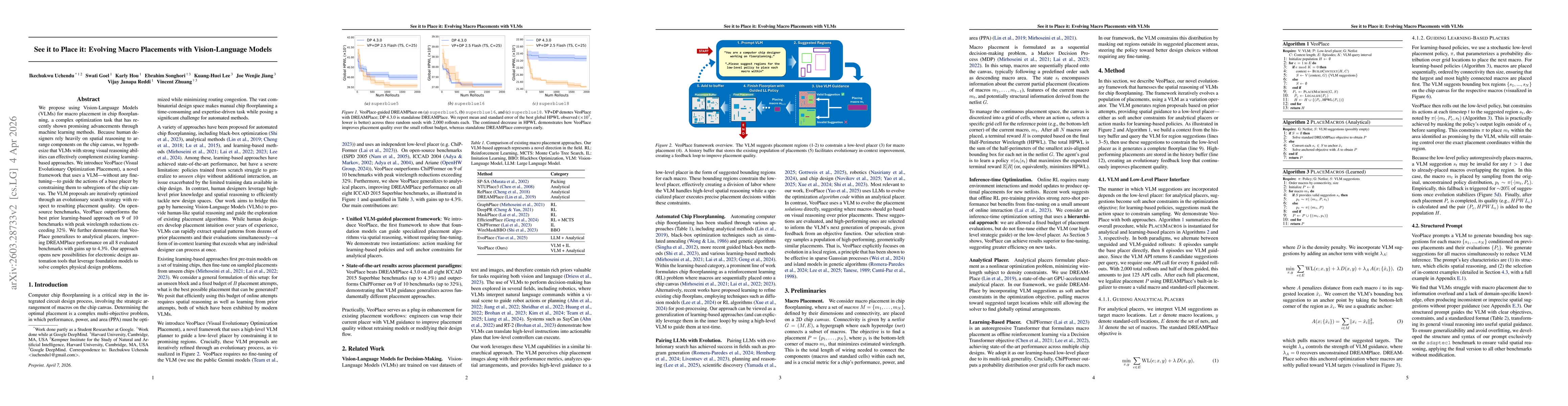 Thumbnail for See it to Place it: Evolving Macro Placements with Vision-Language Models