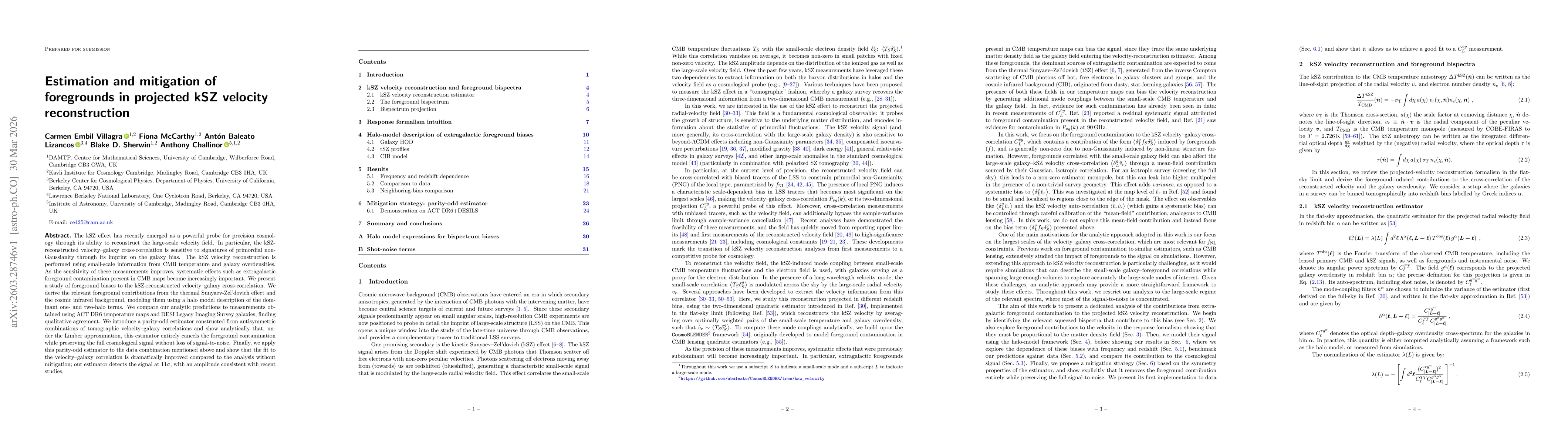 Thumbnail for Estimation and mitigation of foregrounds in projected kSZ velocity reconstruction