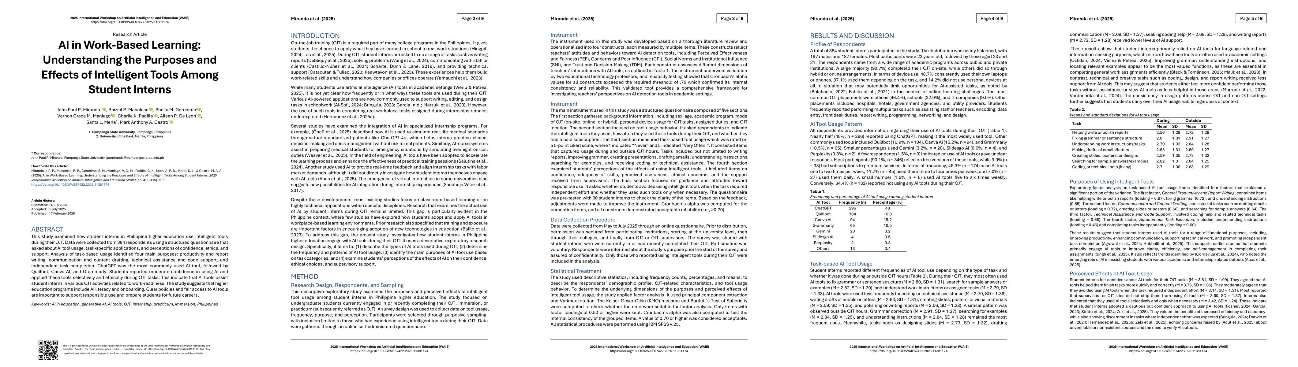 Thumbnail for AI in Work-Based Learning: Understanding the Purposes and Effects of Intelligent Tools Among Student Interns