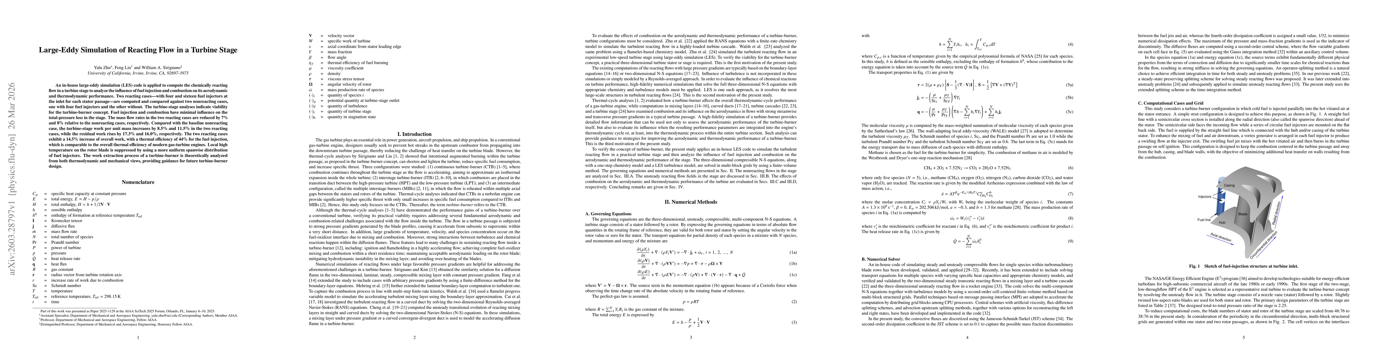 Thumbnail for Large-Eddy Simulation of Reacting Flow in a Turbine Stage