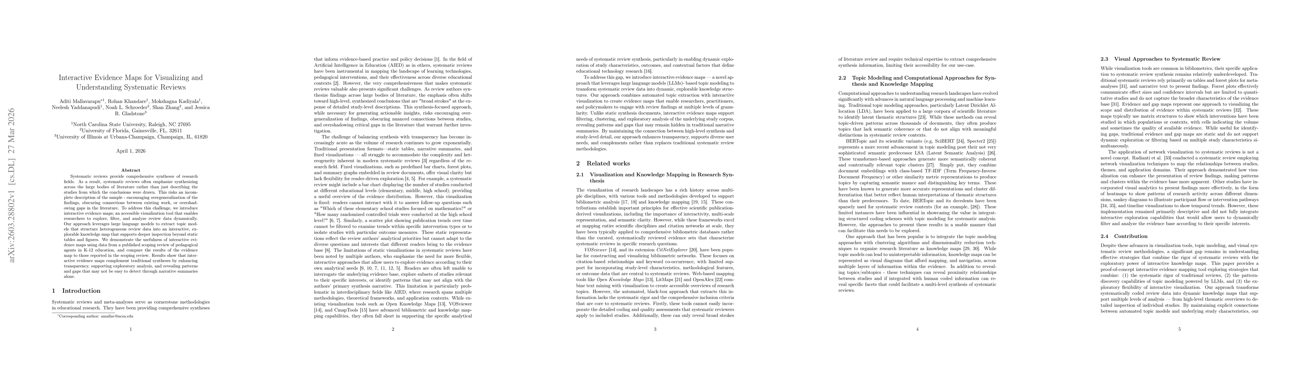 Thumbnail for Interactive Evidence Maps for Visualizing and Understanding Systematic Reviews