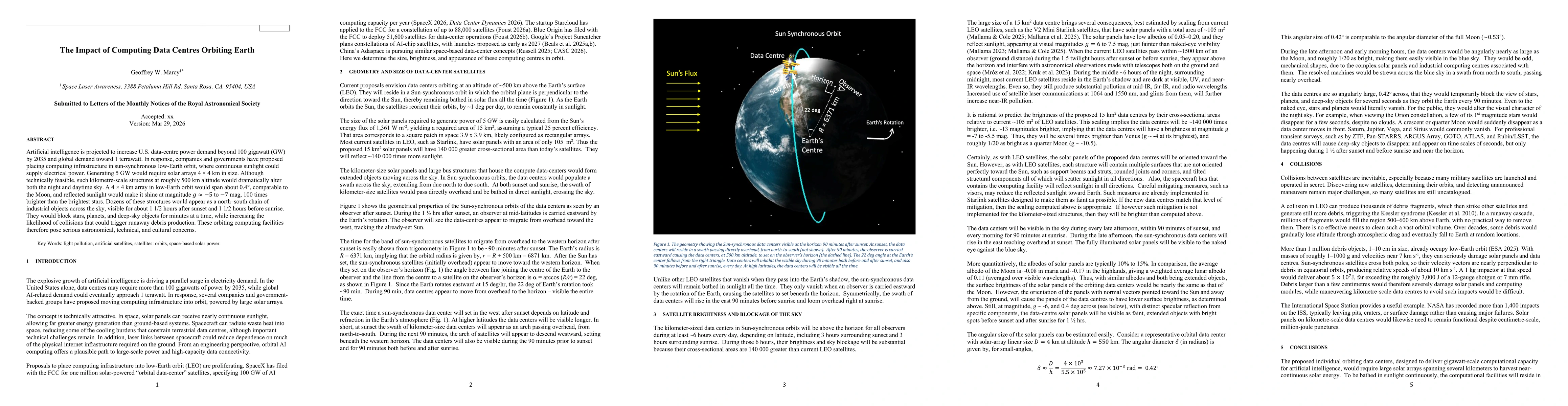 Thumbnail for The Impact of Computing Data Centres Orbiting Earth
