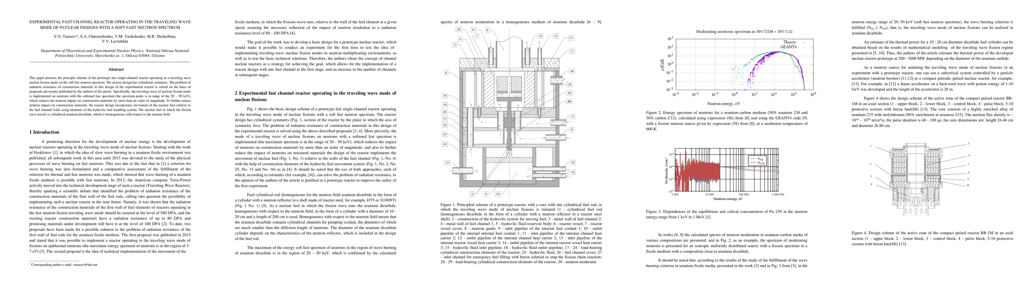 Thumbnail for Experimental fast channel reactor operating in the traveling wave mode of nuclear fissions with a soft fast neutron spectrum