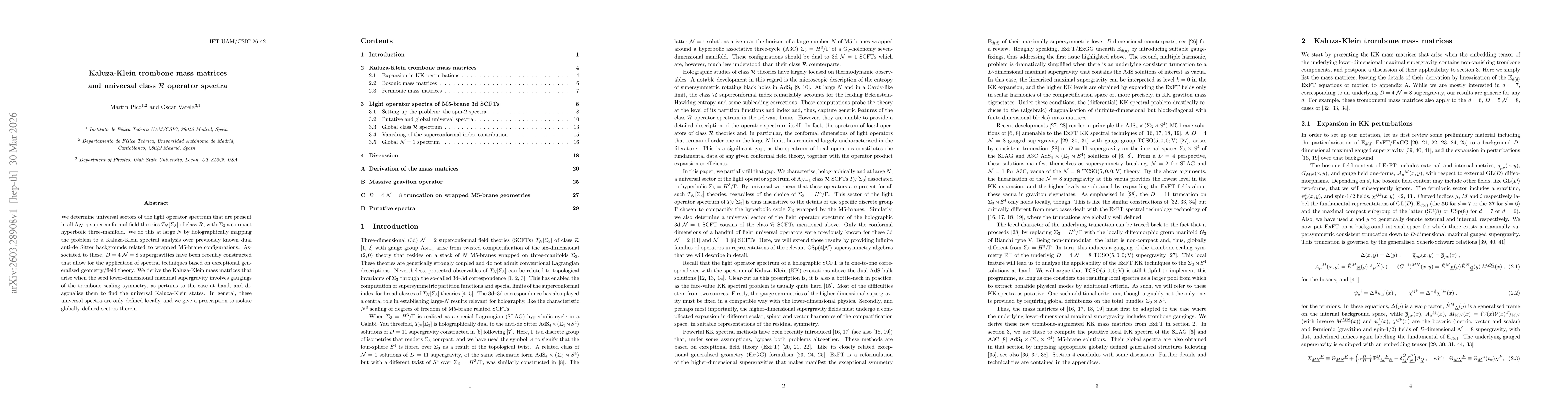 Thumbnail for Kaluza-Klein trombone mass matrices and universal class $\mathcal{R}$ operator spectra