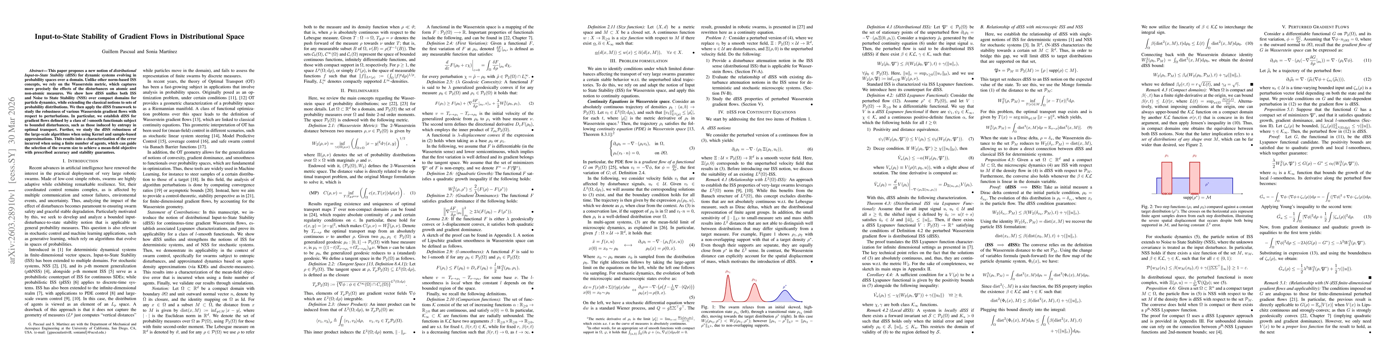 Thumbnail for Input-to-State Stability of Gradient Flows in Distributional Space