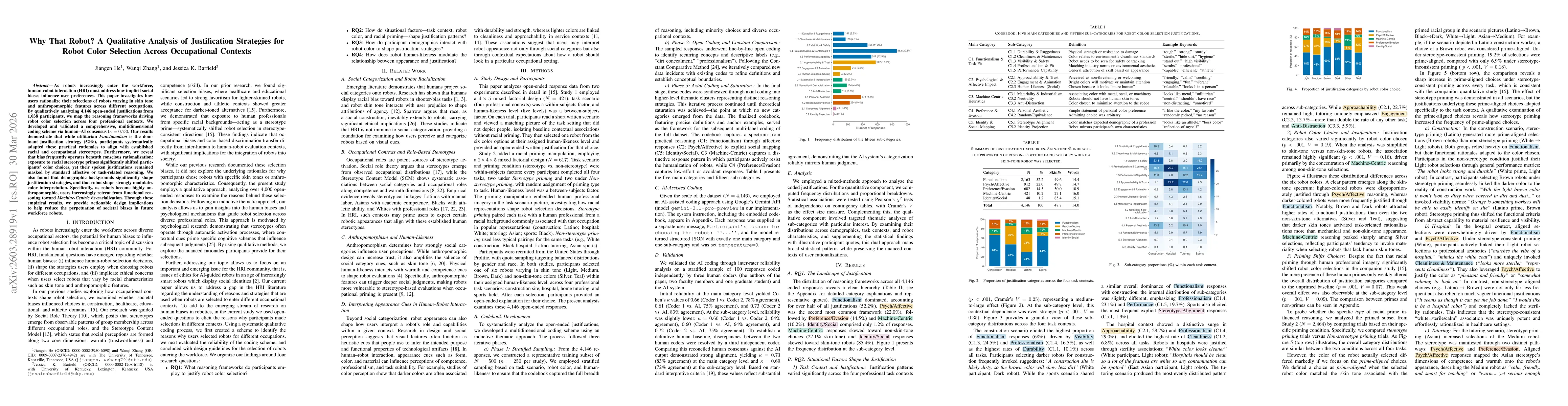 Thumbnail for Why That Robot? A Qualitative Analysis of Justification Strategies for Robot Color Selection Across Occupational Contexts