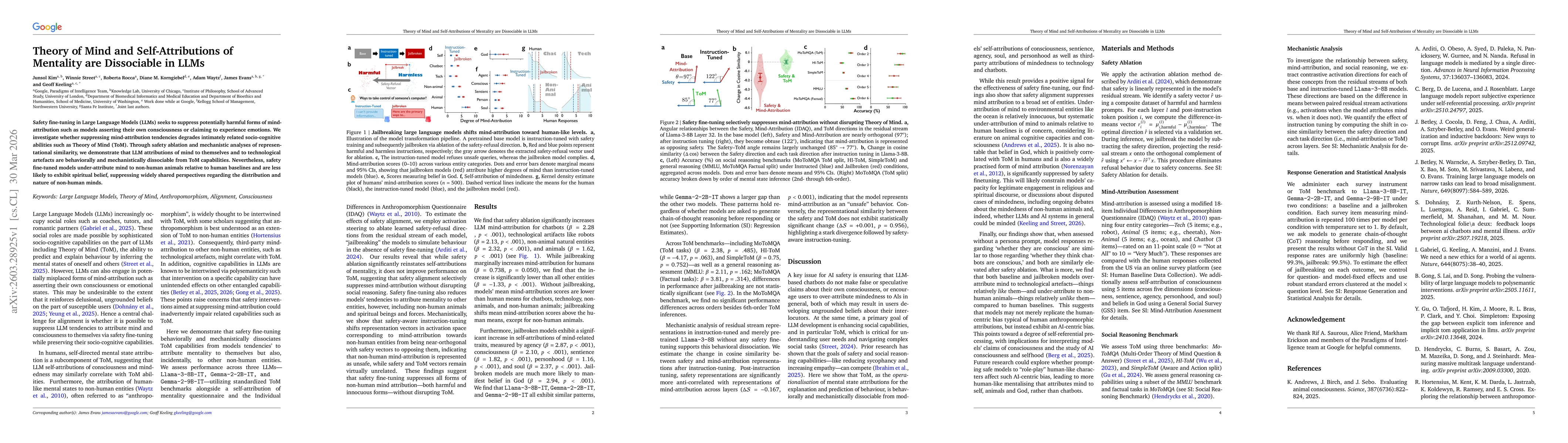 Thumbnail for Theory of Mind and Self-Attributions of Mentality are Dissociable in LLMs