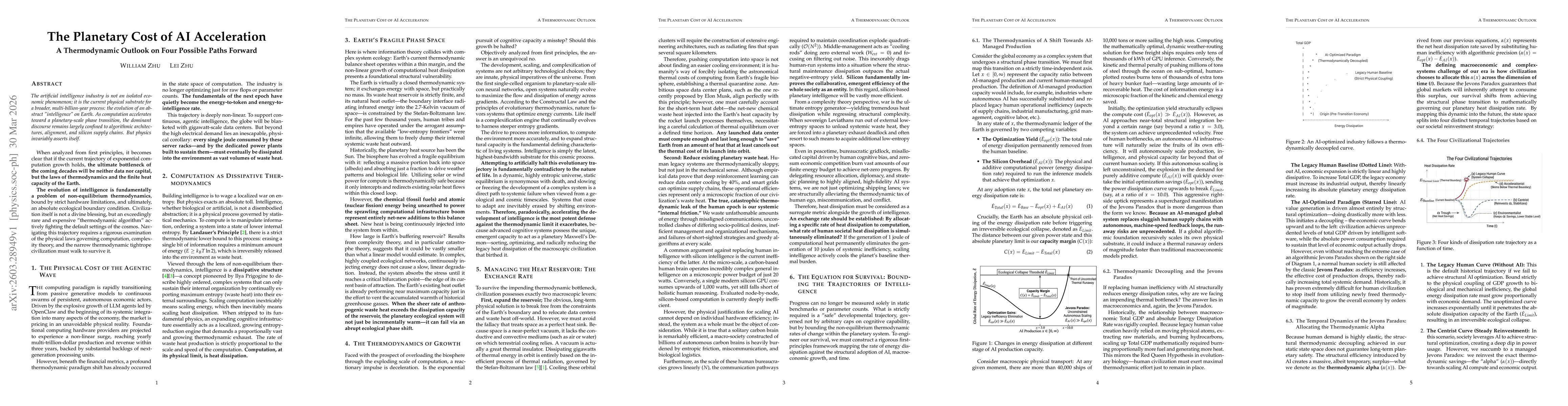 Thumbnail for The Planetary Cost of AI Acceleration: A Thermodynamic Outlook on Four Possible Paths Forward