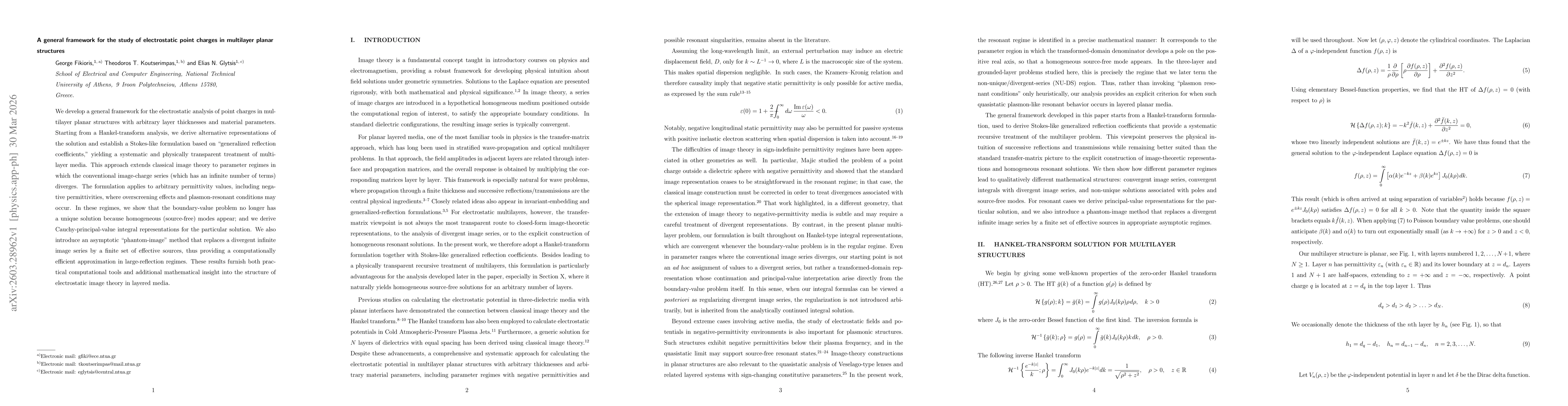 Thumbnail for A general framework for the study of electrostatic point charges in multilayer planar structures