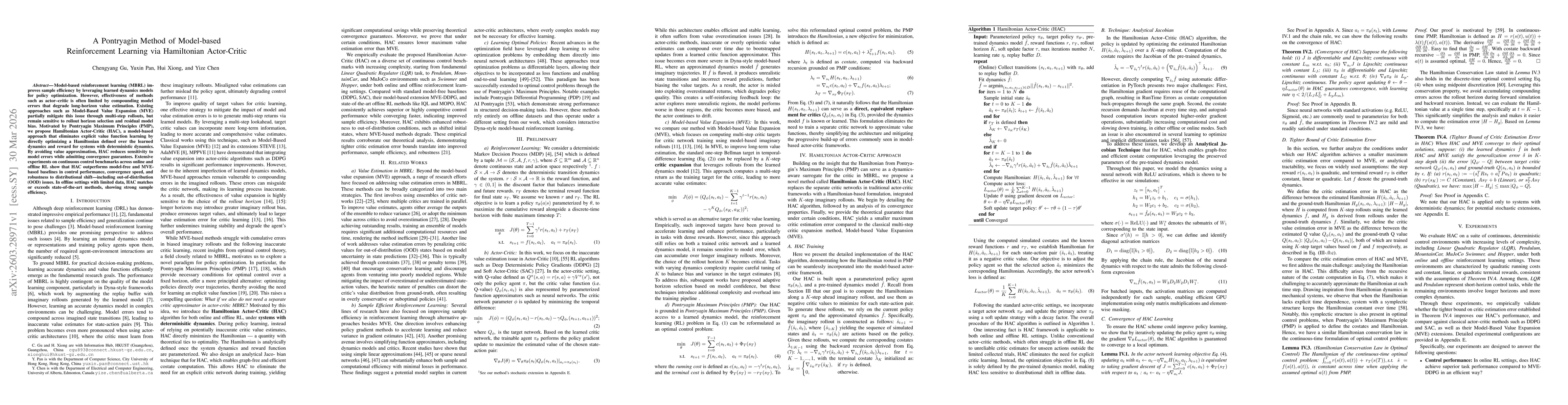 Thumbnail for A Pontryagin Method of Model-based Reinforcement Learning via Hamiltonian Actor-Critic