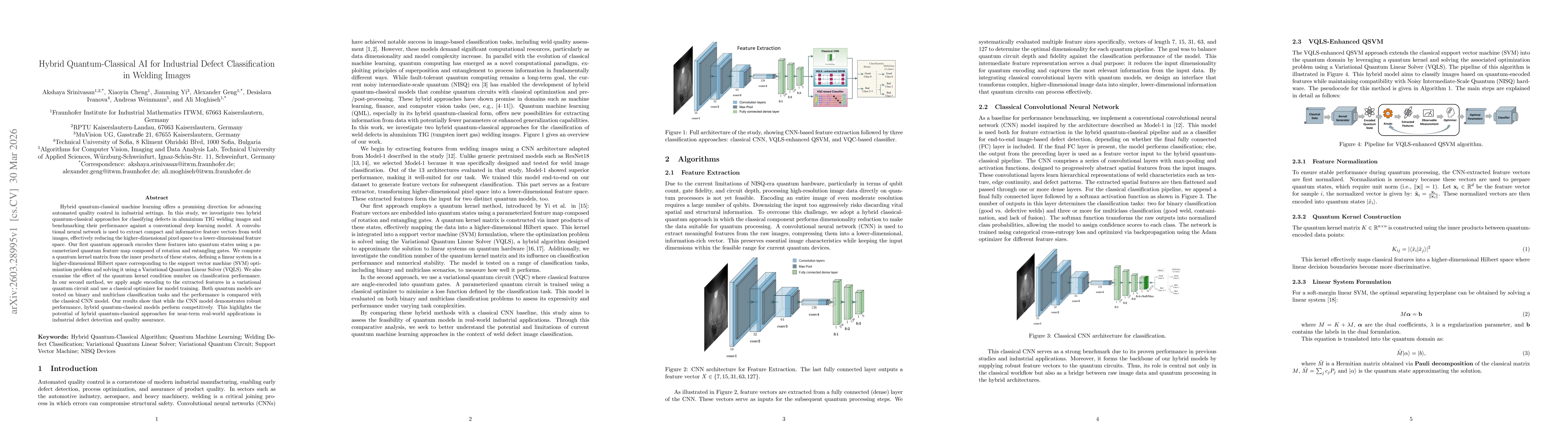 Thumbnail for Hybrid Quantum-Classical AI for Industrial Defect Classification in Welding Images
